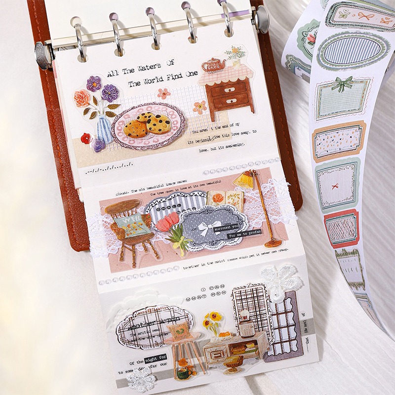 BONBONBONNIE🐰番茄醬少女 標籤凝集 書寫紙模切膠帶-細節圖4