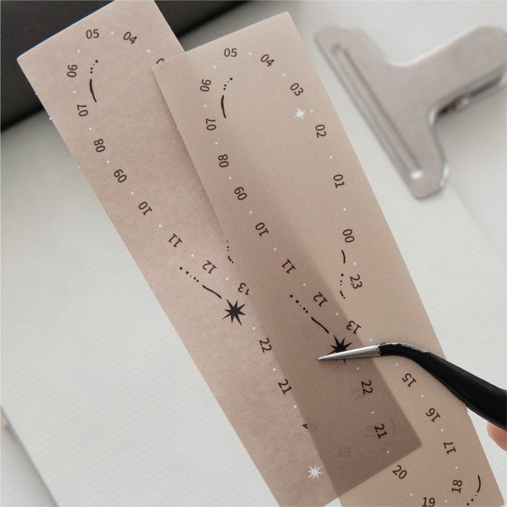 BONBONBONNIE🐰陌墨 時間軸 日程本 規劃 雙材質貼紙包-細節圖4