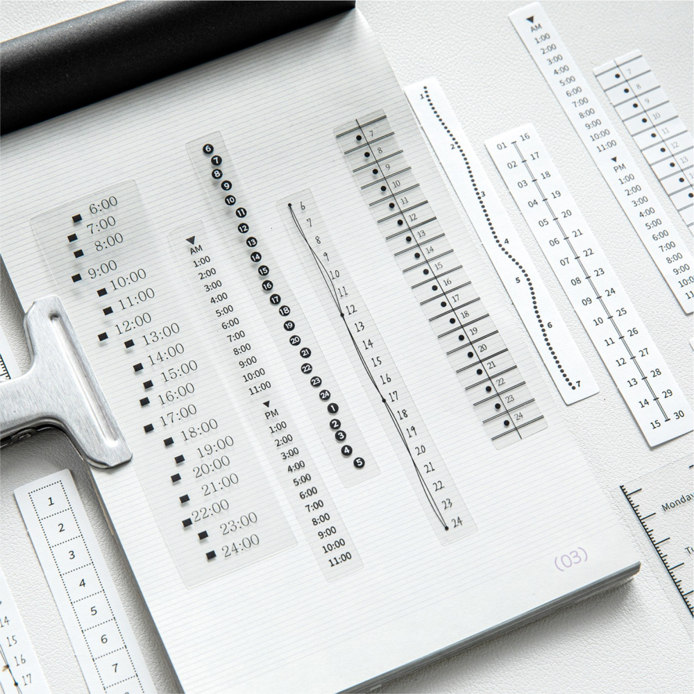 BONBONBONNIE🐰陌墨 時間軸 日程本 規劃 雙材質貼紙包-細節圖6