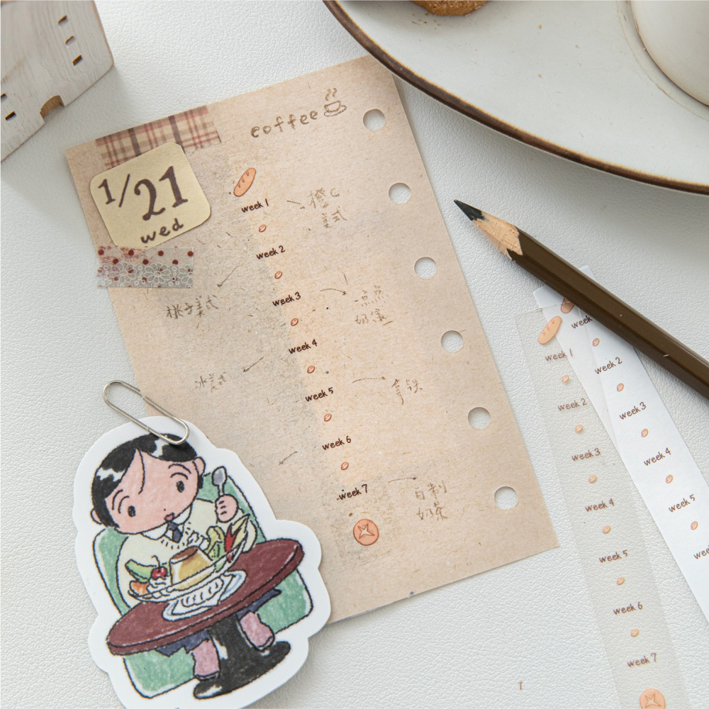 BONBONBONNIE🐰陌墨 時間軸 日程本 規劃 雙材質貼紙包-細節圖8