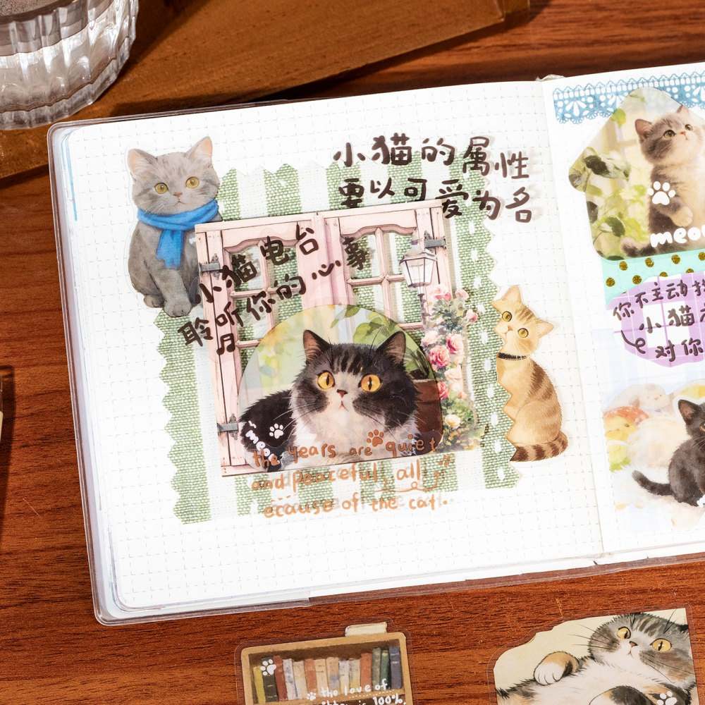BONBONBONNIE🐰語閑 貓咪日誌 可愛寵物 PET貼紙包-細節圖7