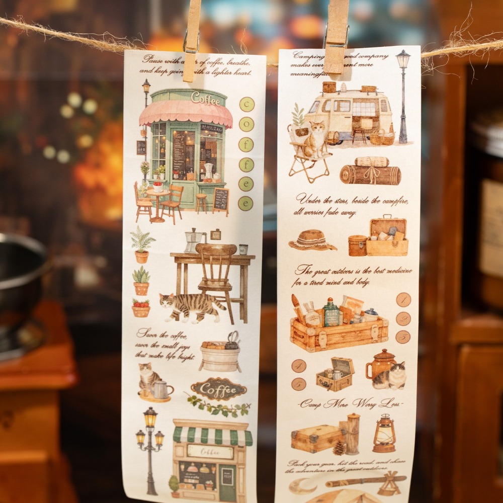 BONBONBONNIE🐰語閑 咖啡與貓 場景 書籍 貓咪和紙膠帶-細節圖10