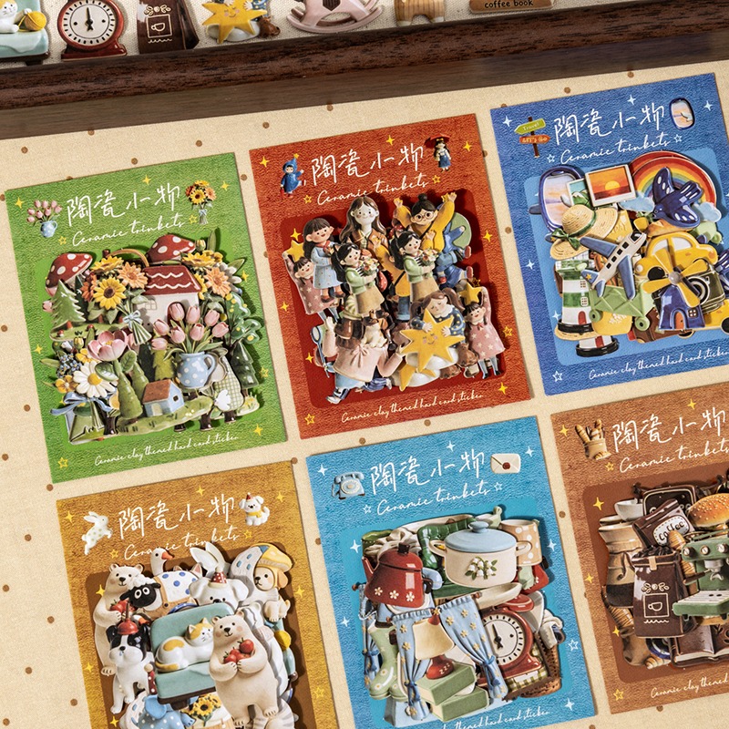 BONBONBONNIE🐰番茄醬少女 陶瓷小物系列 可愛仿真 硬卡貼紙-細節圖7