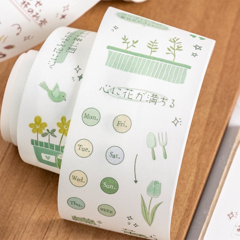 BON BON BONNIE🐰手帳素材  蕃茄醬少女 素雅手記系列 手繪文字溫馨和紙膠帶-細節圖8