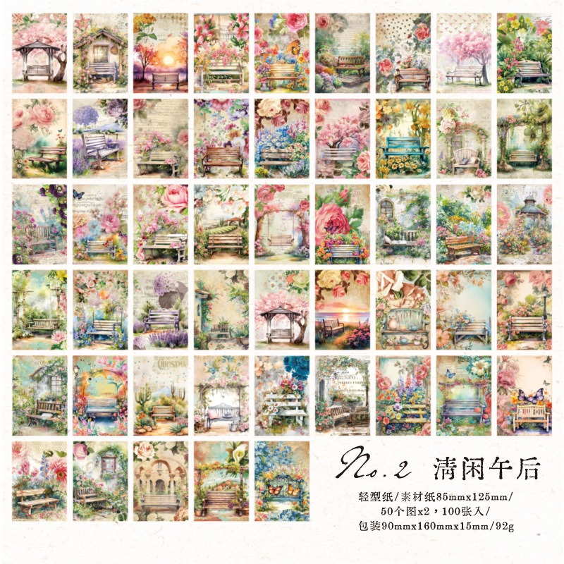 BON BON BONNIE🐰手帳素材  言己 花園細語系列 花園植物蝴蝶素材本-規格圖4