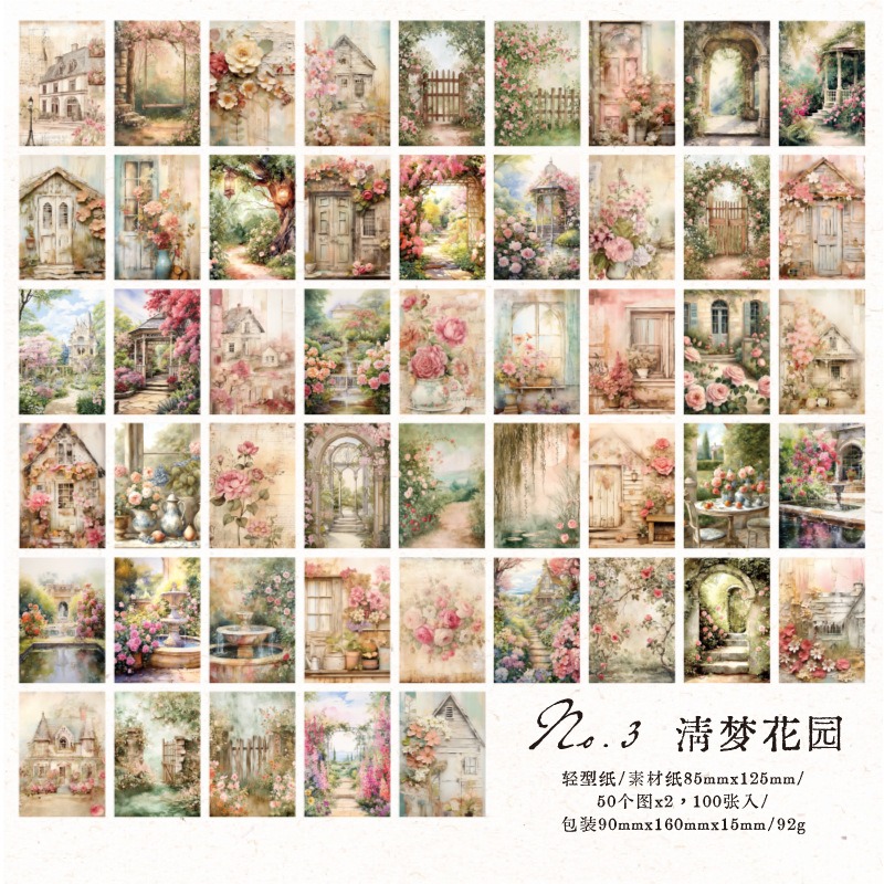 BON BON BONNIE🐰手帳素材  言己 花園細語系列 花園植物蝴蝶素材本-規格圖4