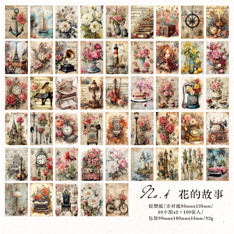 BON BON BONNIE🐰手帳素材  言己 花園細語系列 花園植物蝴蝶素材本-規格圖4