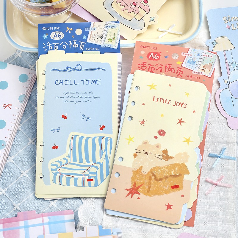 BON BON BONNIE🐰手帳素材  NOTE FOR 靈感物語系列 A6Per活頁分隔頁 可愛手帳本活頁素材-細節圖9