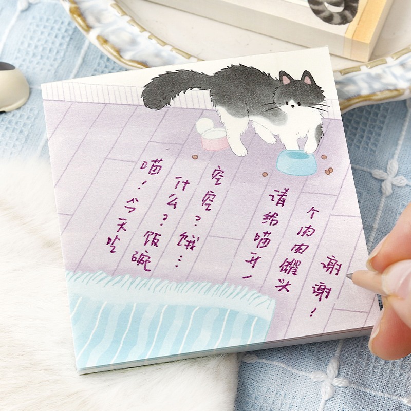 BON BON BONNIE🐰手帳素材  NOTE FOR 貓貓去哪了系列 小貓日常100張便籤素材紙-細節圖6