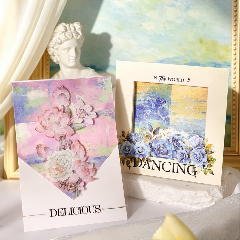 BON BON BONNIE🐰手帳素材  蕃茄酱少女 浮世画梦系列 纯色晕染油畫暈染和紙膠帶-細節圖4