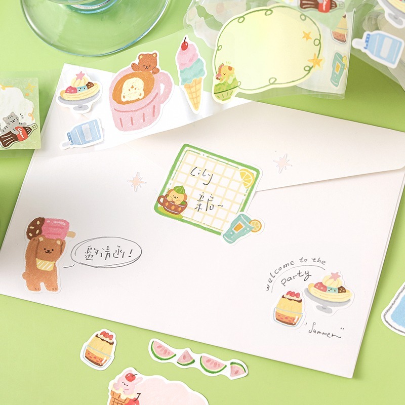 BON BON BONNIE🐰手帳素材  NOTE FOR 元氣生活手冊系列 可愛動物手繪家居風格可書寫模切膠帶-細節圖7