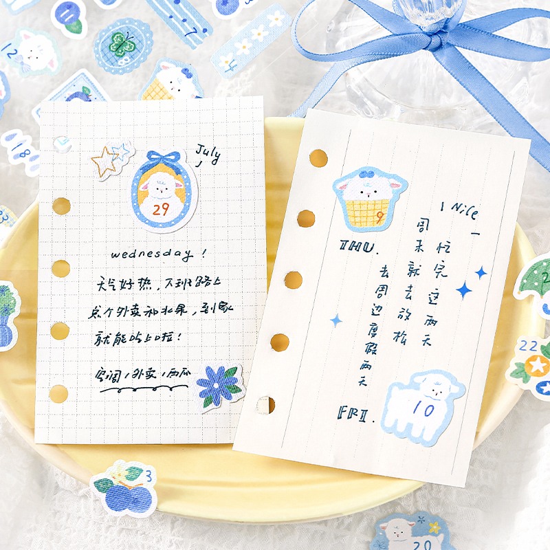 NOTE FOR 軟軟萌物集系列 日系可愛動物日付日期日曆貼紙-細節圖5