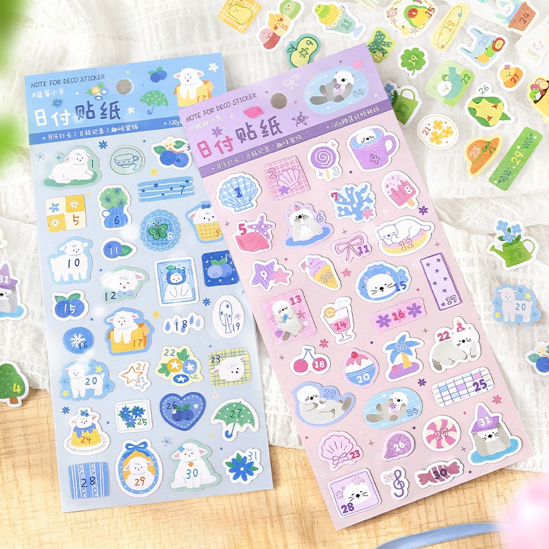 NOTE FOR 軟軟萌物集系列 日系可愛動物日付日期日曆貼紙-細節圖7