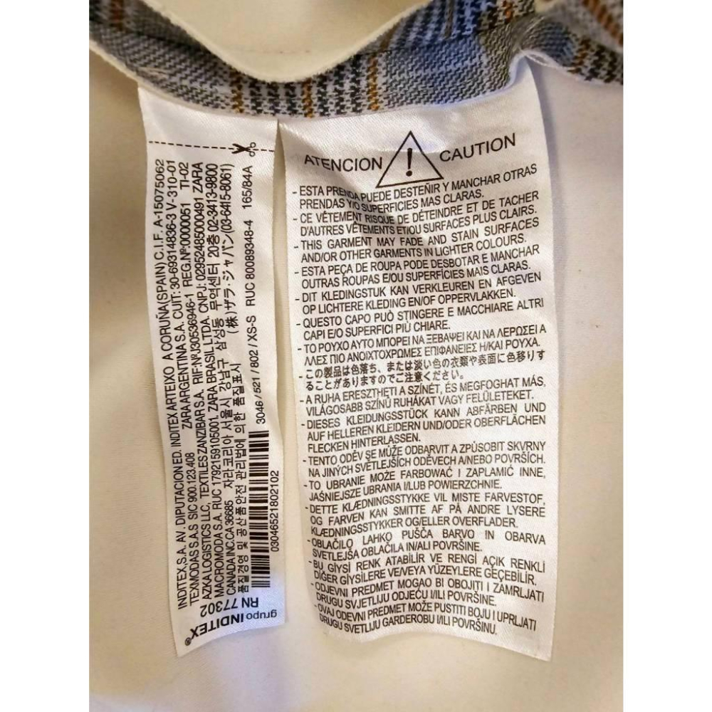 關注折價 近全新【ZARA】長版高質感格紋襯衫式外套 畫家外套-細節圖5