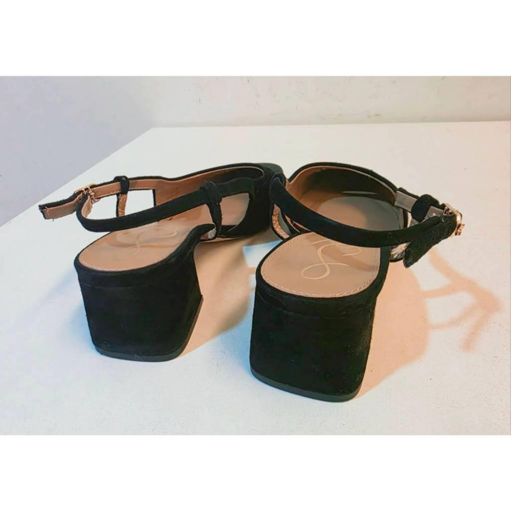 關注折價【Sam Edelman】經典款 tarra slingback 黑色高跟鞋-細節圖4