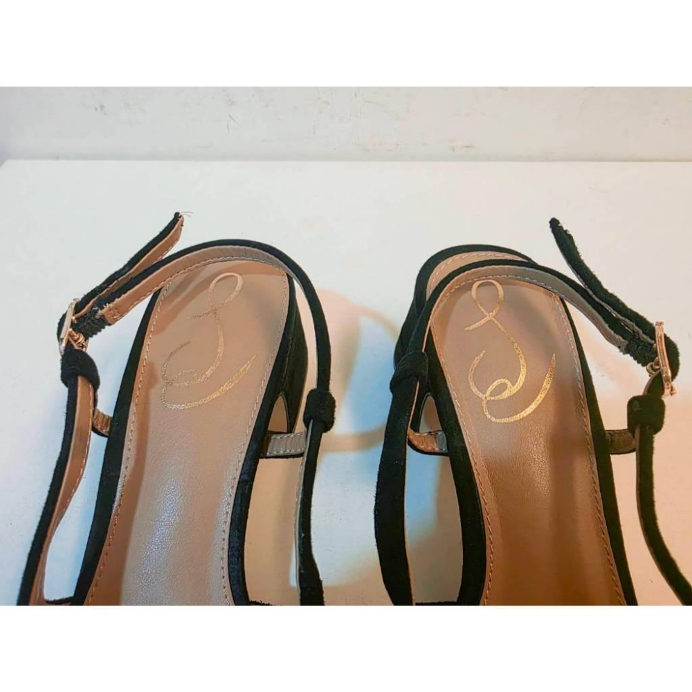 關注折價【Sam Edelman】經典款 tarra slingback 黑色高跟鞋-細節圖5