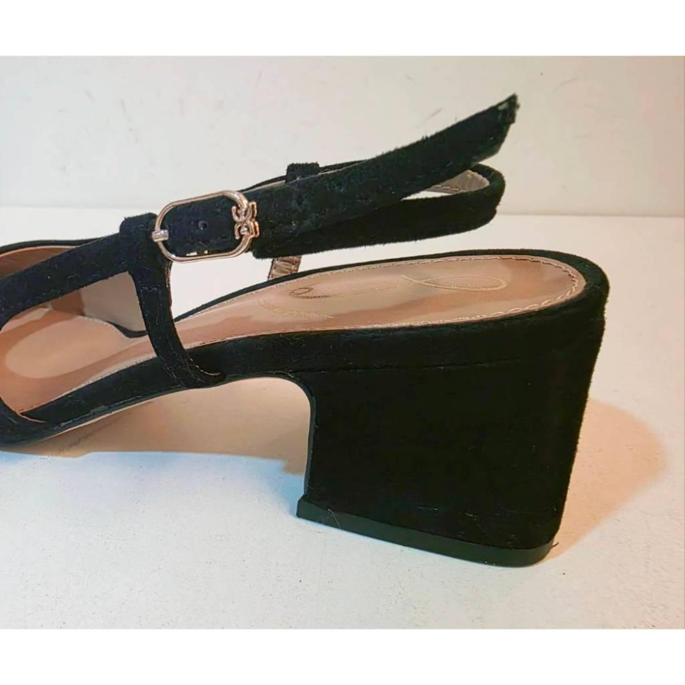 關注折價【Sam Edelman】經典款 tarra slingback 黑色高跟鞋-細節圖6