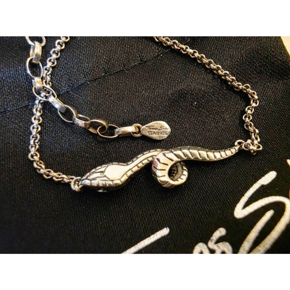 關注折價 德國【Thomas Sabo】寶石蛇手鍊 925純銀-細節圖6