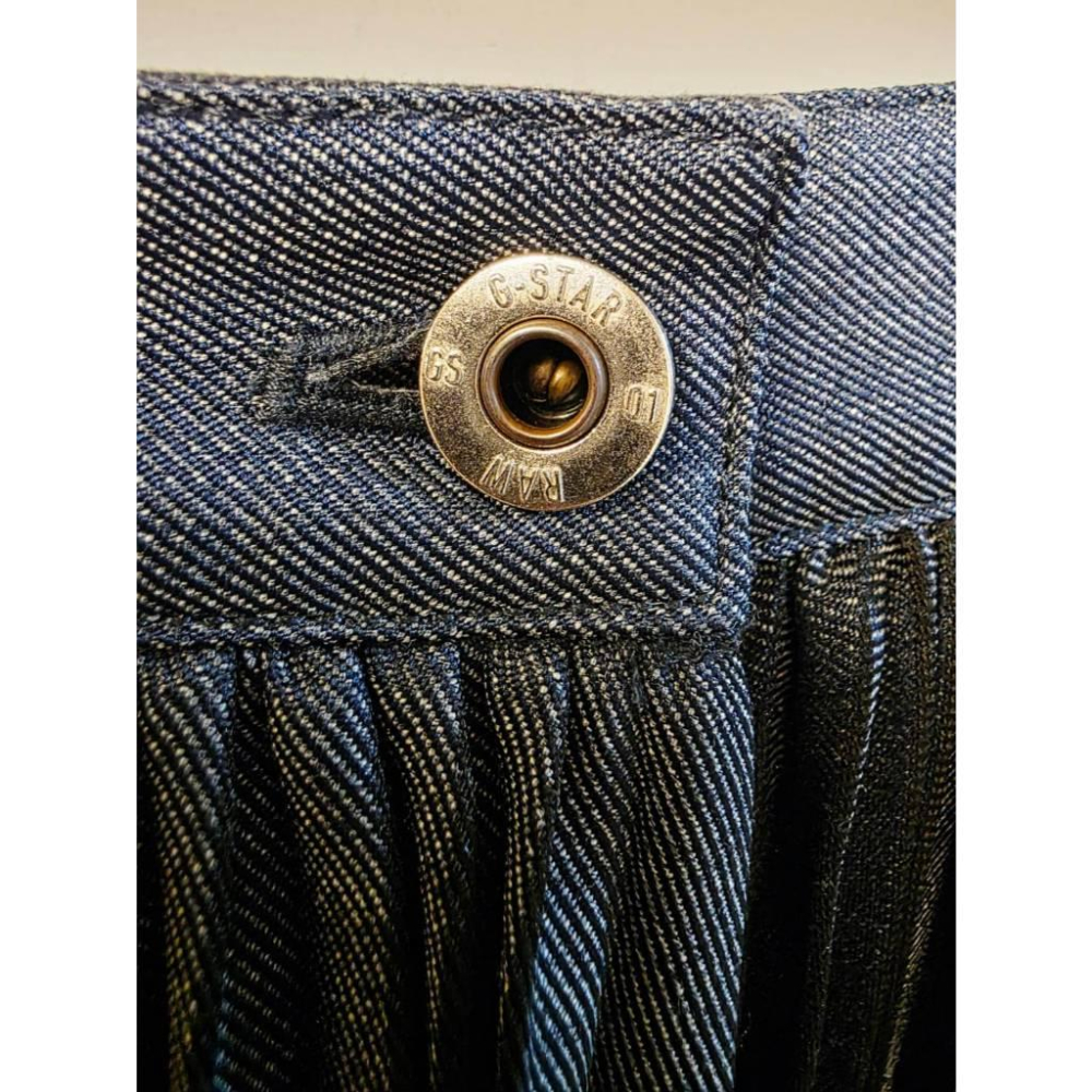 關注折價 全新 荷蘭【G-star RAW】30周年限定 百褶牛仔裙-細節圖4