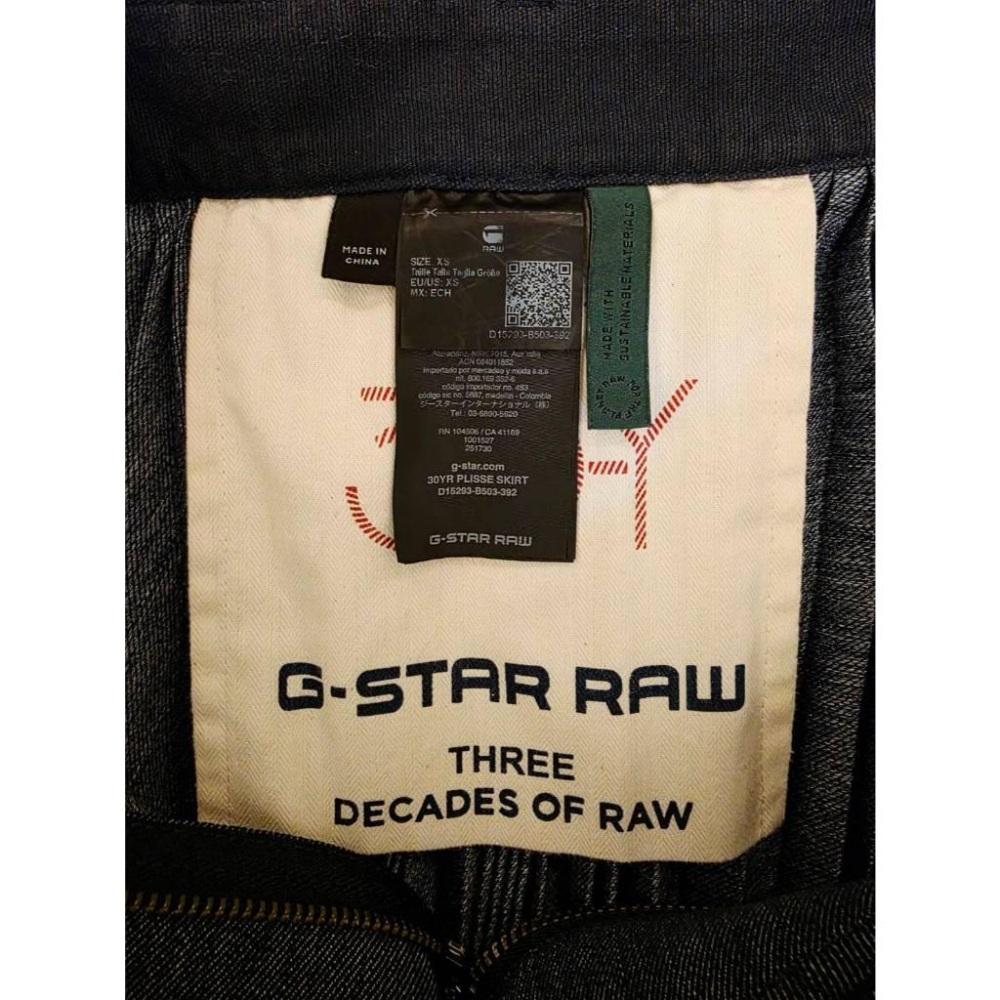 關注折價 全新 荷蘭【G-star RAW】30周年限定 百褶牛仔裙-細節圖9