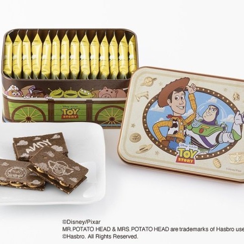 ArielWish日本東京迪士尼聯名TOKYO BANANA玩具總動員蜂糖巧克力酥脆餅乾-日本製-鐵罐款-現貨*1在台