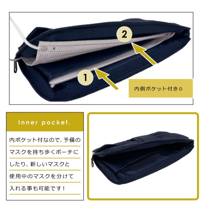 ArielWish日本雜誌香里奈Pink Trick氣質甜美立體蝴蝶結口罩收納包化妝包護照包隨身包可機洗-絕版品三色-細節圖3