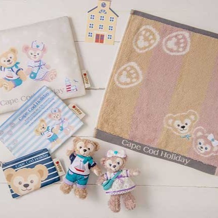 Ariel Wish日本東京迪士尼Duffy達菲熊雪莉玫夏季帆船度假鱈魚岬牙刷折疊漱口杯防水夾鏈袋收納包-旅行組-現貨-細節圖5