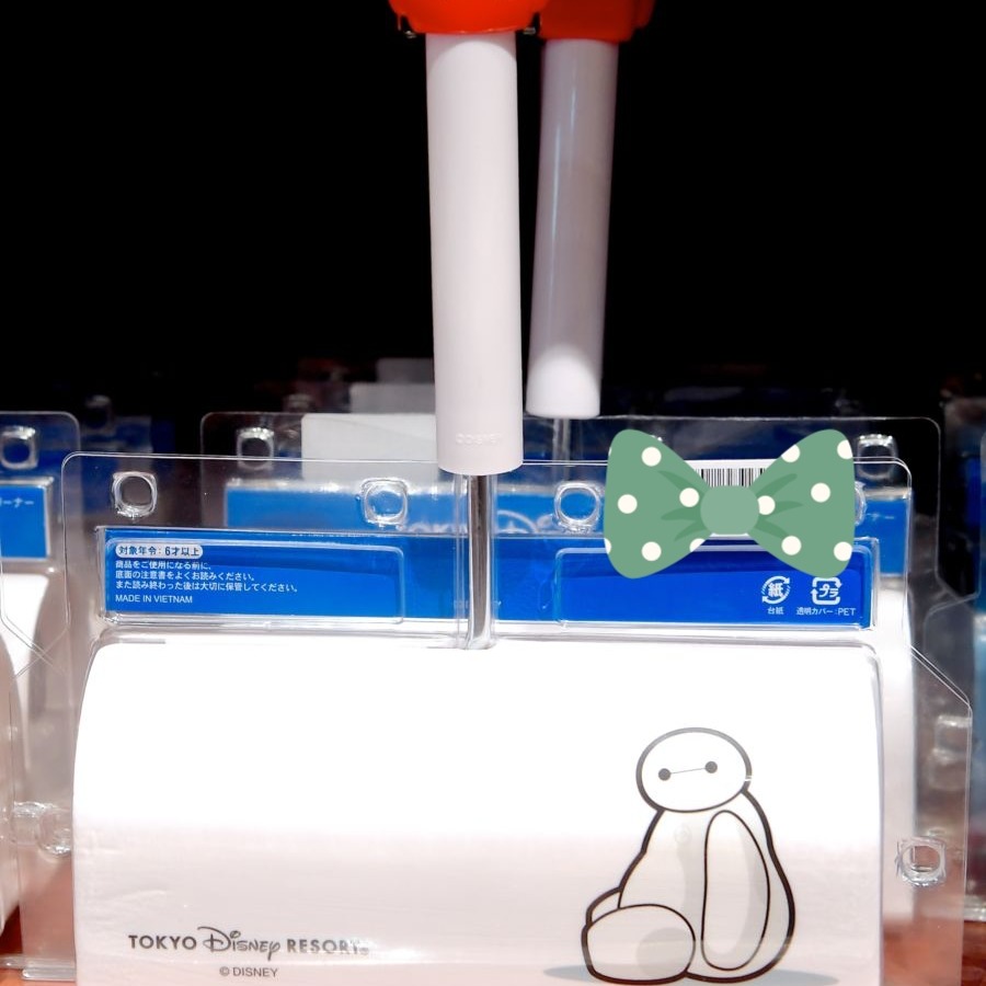 ArielWish日本東京迪士尼Disney大英雄天團杯麵BAYMAX滾輪除塵貼紙沾黏徹底清潔毛絮居家（可替換）絕版品-細節圖2