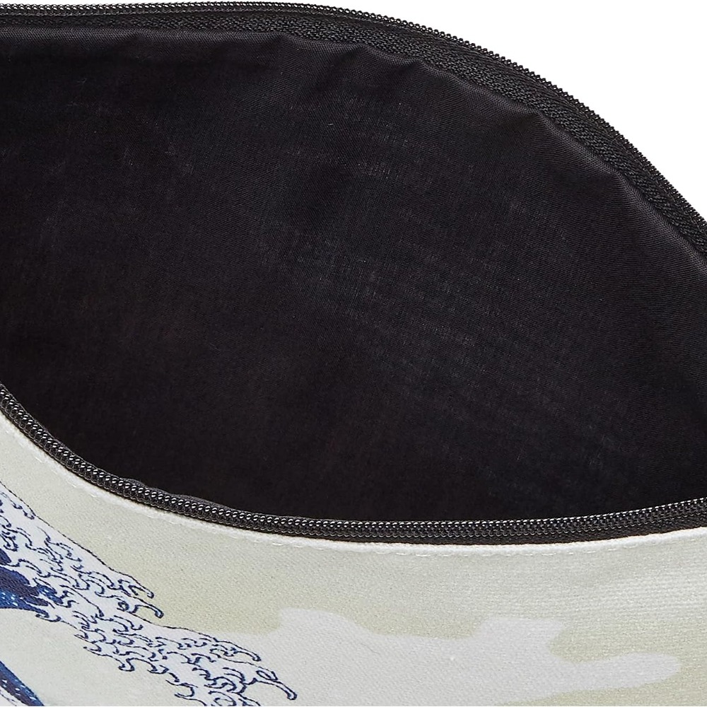 ArielWish日本限量版發行浮世絵師葛飾北斎冨嶽三十六景神奈川沖浪裏波間赤富士-拉鍊式收納包化妝包旅行包最後絕版品-細節圖5