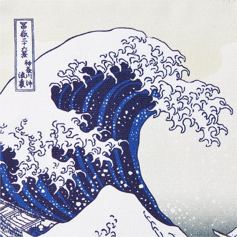 ArielWish日本限量版發行浮世絵師葛飾北斎冨嶽三十六景神奈川沖浪裏波間赤富士-拉鍊式收納包化妝包旅行包最後絕版品-細節圖6