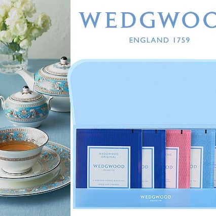 ArielWish日本帶回WEDGWOOD英式精品茶包組合草莓茶早餐茶野餐茶婚禮小物英式下午茶禮盒附收納夾9入藍款現貨-細節圖11