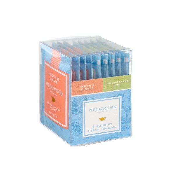 ArielWish日本帶回WEDGWOOD英式精品茶包組合婚禮小物檸檬薑茶檸檬薄荷英式下午茶禮盒附收納夾9入藍盒款-現貨-細節圖7