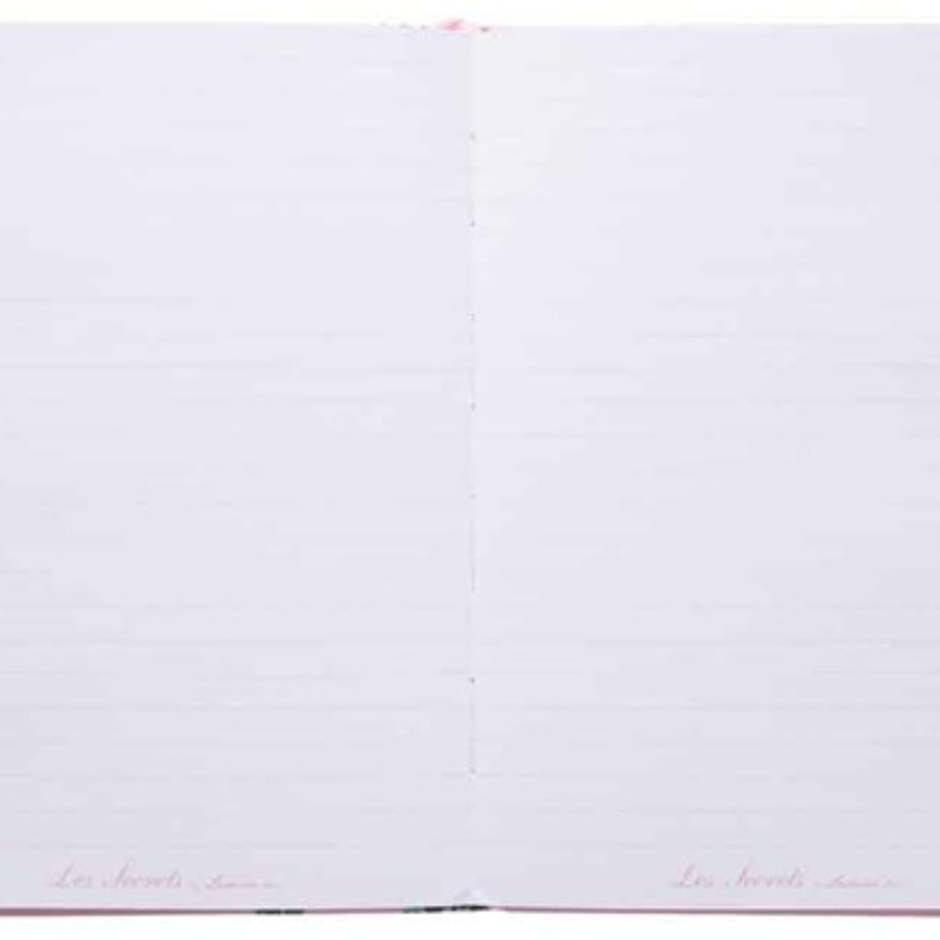 ArielWish日本Laduree隨身攜帶B6橫條紋內頁硬殼精裝版筆記本記事本緞帶書籤-燙金粉紅色花園最後一本絕版品-細節圖3