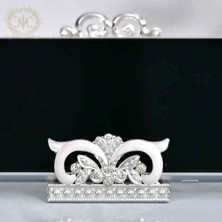 ArielWish日本皇室品牌HARMONIER高級居家生活-鏤空雕花金屬氣質優雅手機座手機架名片架婚禮小物兩色絕版品-細節圖4