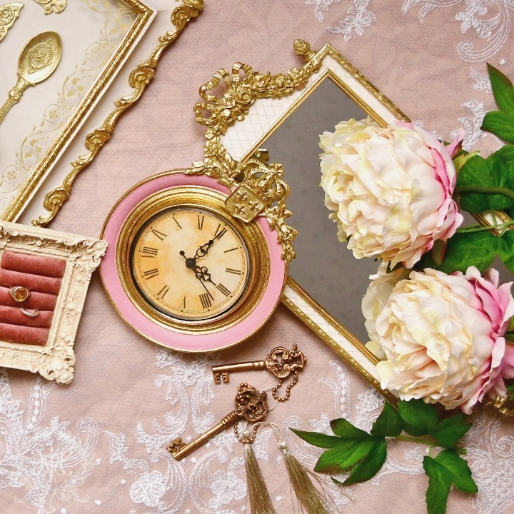 ArielWish日本皇室品牌HARMONIER高級居家生活-立體雕花燙金木質感掛飾時鐘攝影棚拍照婚禮小物-三色絕版品-細節圖3