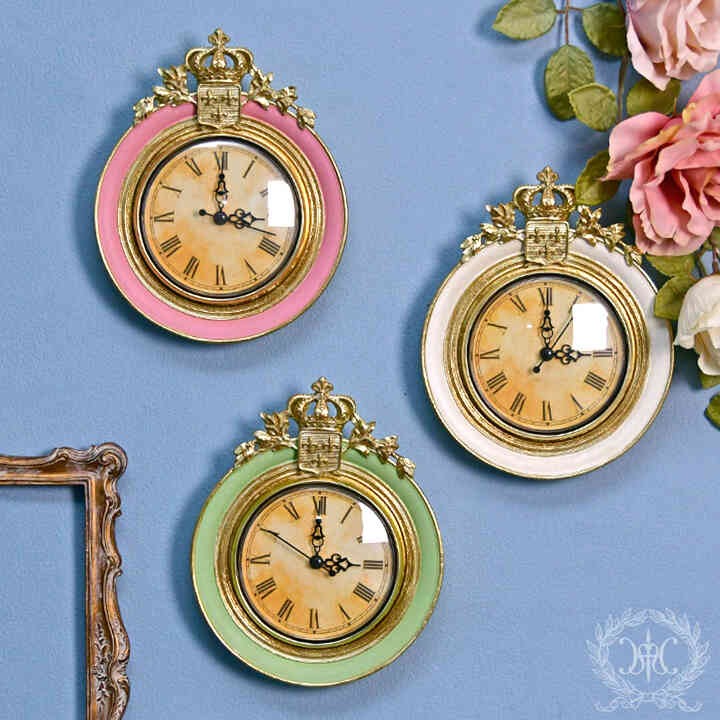 ArielWish日本皇室品牌HARMONIER高級居家生活-立體雕花燙金木質感掛飾時鐘攝影棚拍照婚禮小物-三色絕版品-細節圖11