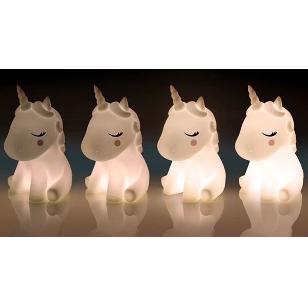 ArielWish日本LEADWORKS LED獨角獸兔子兔寶寶-矽膠安全夜燈晚安燈氣氛燈6段階調節燈光安撫娃娃-現貨-細節圖7