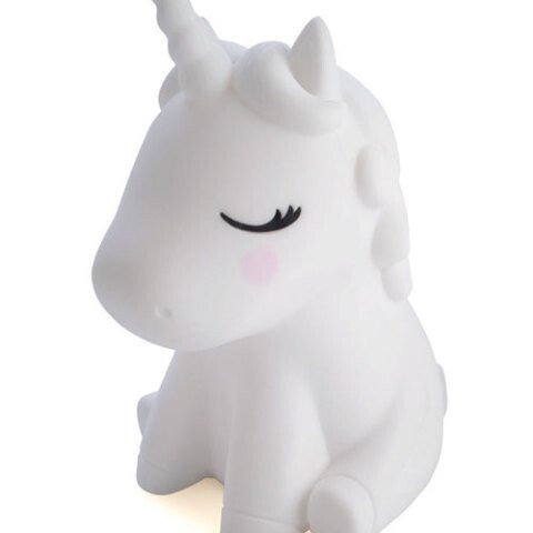 ArielWish日本LEADWORKS LED獨角獸兔子兔寶寶-矽膠安全夜燈晚安燈氣氛燈6段階調節燈光安撫娃娃-現貨-細節圖10