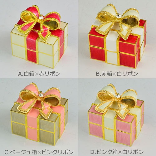 ArielWish日本立體蝴蝶結首飾盒戒指台戒指盒珠寶盒迷你音樂盒，情人節聖誕節交換禮物求婚婚禮小物-日本製機芯-現貨-細節圖10