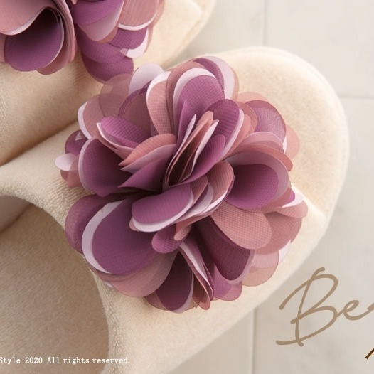 ArielWish日本SALON de SOIREE雙色花朵室內拖鞋新娘房換裝鞋伴娘禮-低反發人體工學足弓特殊設計高靜音-細節圖11