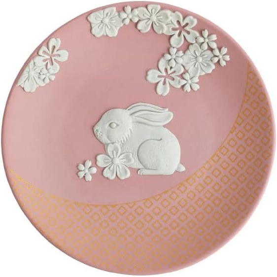 Ariel Wish英國WEDGWOOD日本進口限量版2023兔年生肖瓷器紀念盤生日禮物週年紀念禮品-絕版品，最後一個-細節圖2