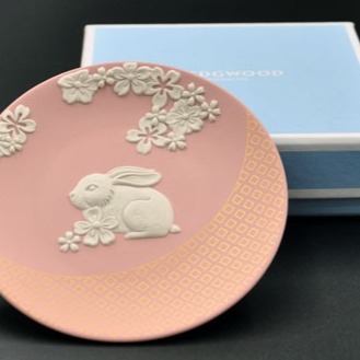 Ariel Wish英國WEDGWOOD日本進口限量版2023兔年生肖瓷器紀念盤生日禮物週年紀念禮品-絕版品，最後一個-細節圖7