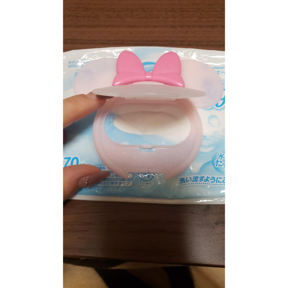ArielWish日本製Disney Baby米妮蝴蝶結米奇小手Kitty凱蒂貓阿卡將可重覆黏貼防乾燥濕紙巾蓋日本製現貨-細節圖8