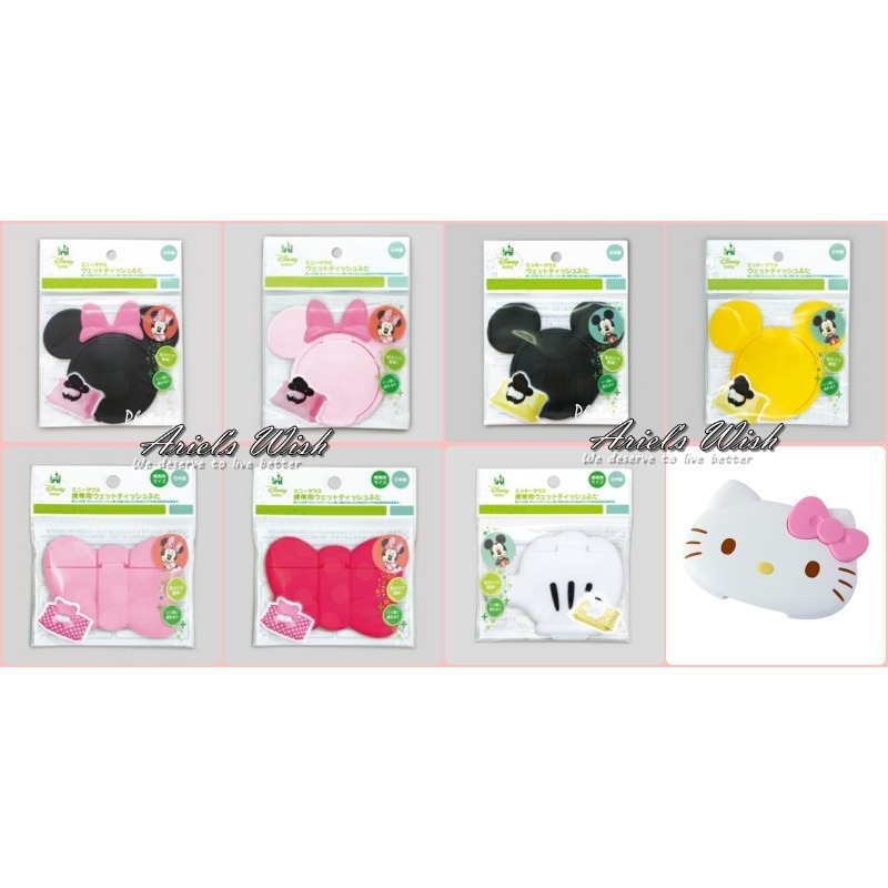ArielWish日本製Disney Baby米妮蝴蝶結米奇小手Kitty凱蒂貓阿卡將可重覆黏貼防乾燥濕紙巾蓋日本製現貨-細節圖11