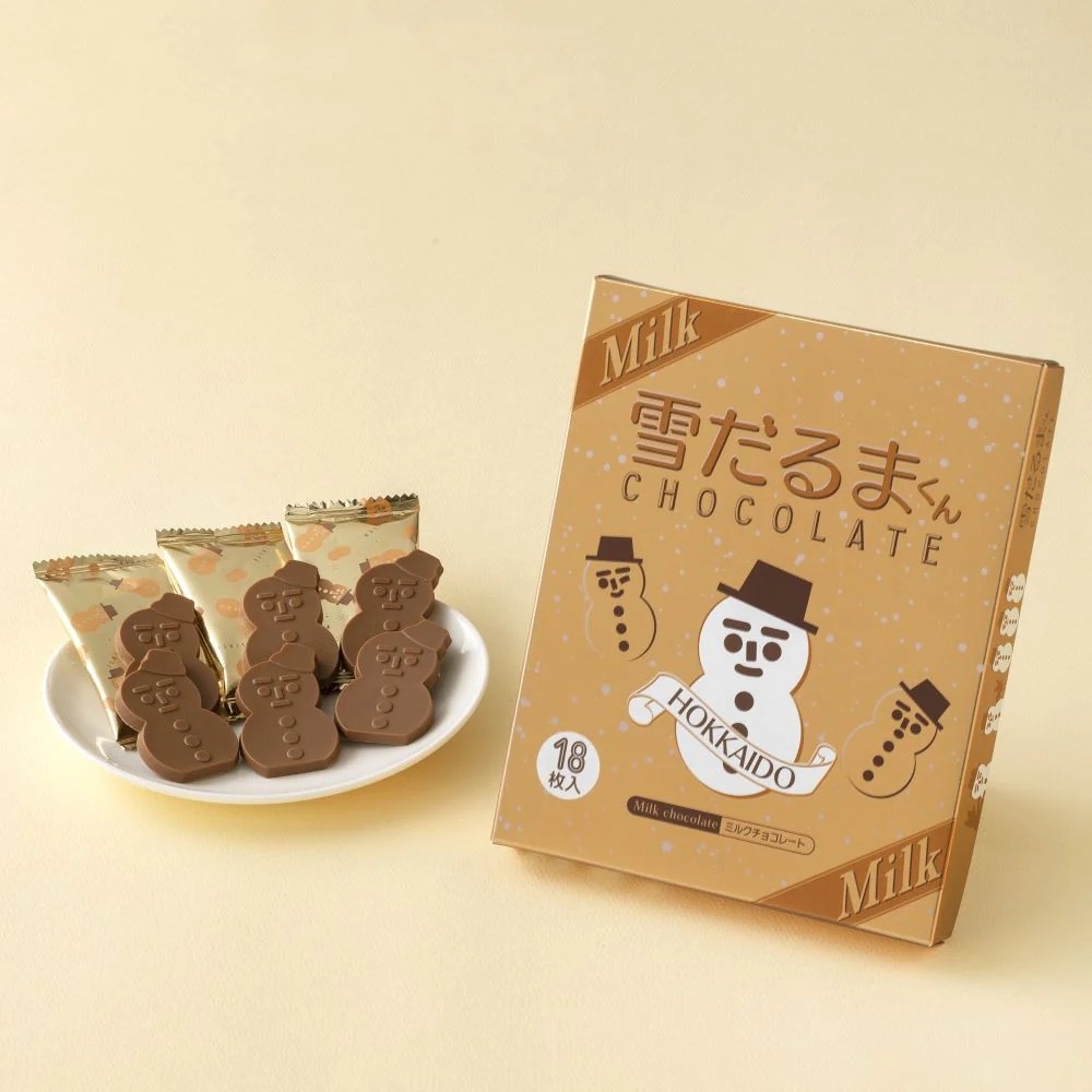 Ariel Wish日本北海道白色戀人Ishiya石屋製菓冬季限定限量版雪人白巧克力/牛奶巧克力18入禮盒-兩款現貨各一-規格圖10