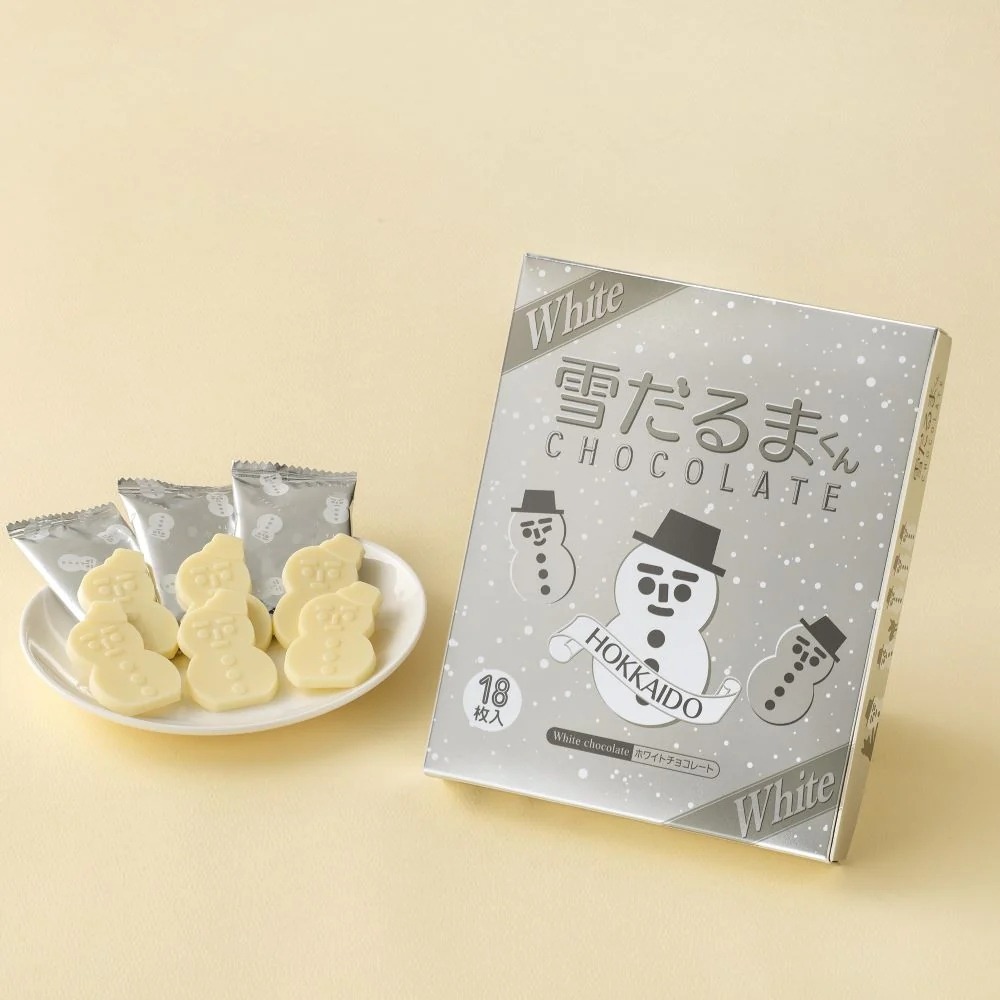 Ariel Wish日本北海道白色戀人Ishiya石屋製菓冬季限定限量版雪人白巧克力/牛奶巧克力12入禮盒-兩款現貨各一-規格圖10