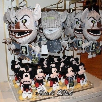 Ariel＇s Wish日本東京迪士尼樂園萬聖節限量版驚嚇米奇Tokyo Disney驚魂古堡拉環震動玩偶-最後絕版品-細節圖2