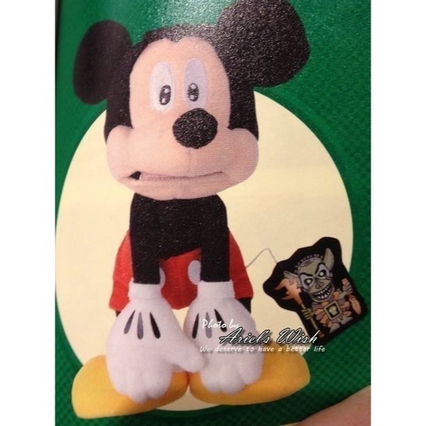 Ariel＇s Wish日本東京迪士尼樂園萬聖節限量版驚嚇米奇Tokyo Disney驚魂古堡拉環震動玩偶-最後絕版品-規格圖3