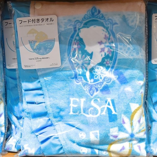 ArielWish日本東京迪士尼Disney冰雪奇緣艾莎Elsa連帽式浴巾-細節圖2