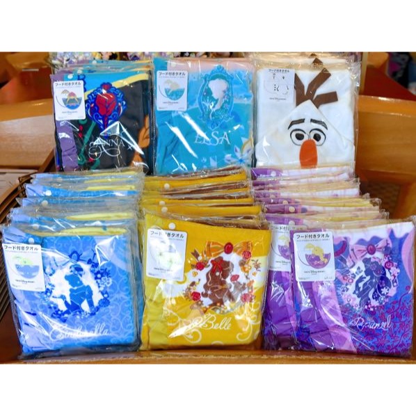 ArielWish日本東京迪士尼Disney冰雪奇緣艾莎Elsa連帽式浴巾-細節圖8